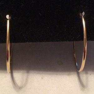 Gold Plated Endless Hoop Earrings